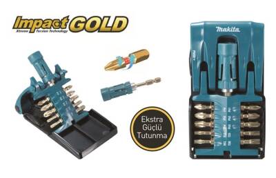 Makita B-30754 Ultra Vidalama Uç Set Altın Seri 11 Parça - 2