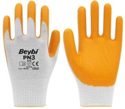 Beybi PN3 Sarı Nitril Eldiven No:9-10 - 1