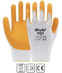 Beybi PN3 Sarı Nitril Eldiven No:9-10 - 2
