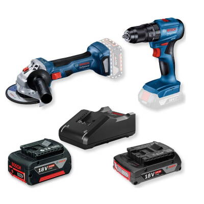 Bosch 18V 2 Parça Akülü Makine Seti Taşlama, Vidalama ve Somun Sıkma - 1