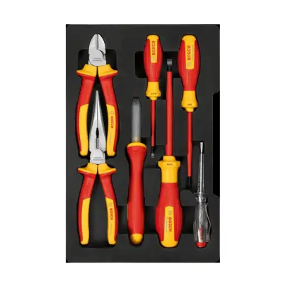 BOSCH Elektrikçi El Aleti Seti 7 Parça - 2