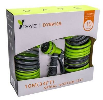 Daye DY5930 S Spiral Bahçe Sulama Hortum Seti 30 mt - 4