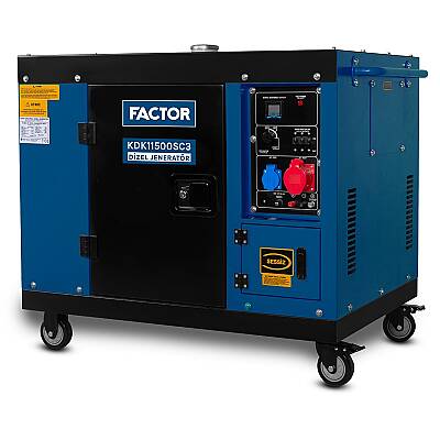 Factor KDK11500SC3 11 kVA Dizel Kabinli Trifaze Jeneratör - 1