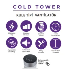 İNOVA Cold Tower Kule Tipi Kumandalı Vantilatör - 2