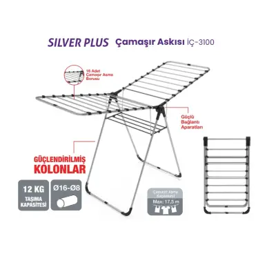 İNOVA Silver Plus Çamaşır Kurutmalık - 3