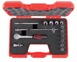 İzeltaş 1/4'' Altı Köşe Lokma Anahtar Takımı 15 Parça - İZELTAŞ
