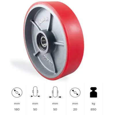 KAMA Transpalet Tekeri Kırmızı 180x50 DOR - 3
