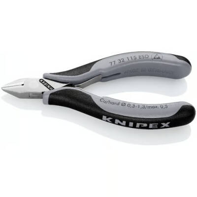 Knipex 77 32 115 ESD Elektronikçi Yan Keski Esd- Kutu Mafsallı - 1