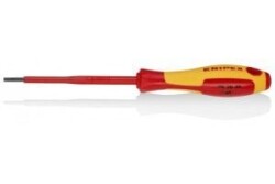 KNIPEX 98 20 30 VDE İzoleli Düz Uçlu Tornavida 3*100 mm - 1
