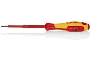 KNIPEX 98 20 30 VDE İzoleli Düz Uçlu Tornavida 3*100 mm - 1