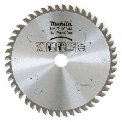 Makita B-10344 Ahşap Daire Testere 165x48 Diş - 1