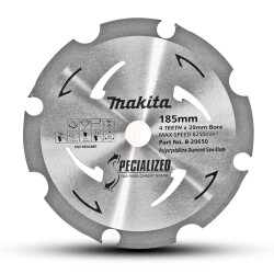 Makita B-20650 Fibercement Kesim Daire Testere 185x4 Diş - MAKİTA AKSESUAR