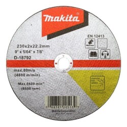 Makita D-18792 İnox Kesme Taşı-Düz 230x2 mm - MAKİTA AKSESUAR
