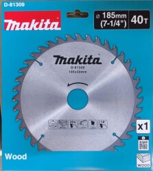 Makita D-81309 Daire Ahşap Testere 185x30MMx40T - MAKİTA AKSESUAR