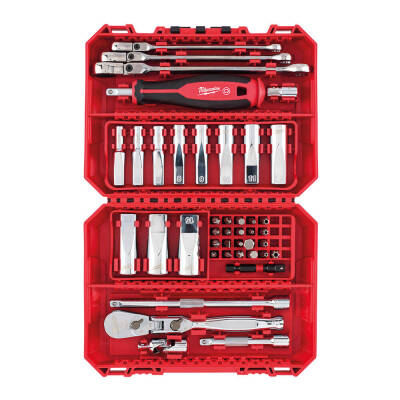 Milwaukee 1/4 inç Cırcır, Anahtar ve Derin Lokma Premium Set 42 Parça 4932498382 - 2