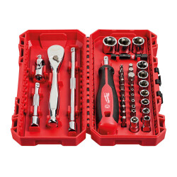 Milwaukee 1/4 inç Cırcır, Tornavida ve Lokma Seti 38 Parça 4932498381 - Milwaukee