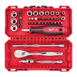 Milwaukee 1/4 inç Cırcır, Tornavida ve Lokma Seti 38 Parça 4932498381 - 3