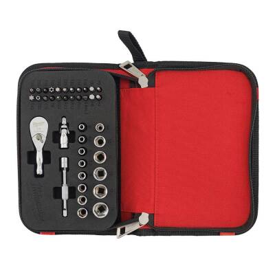 Milwaukee 1/4 inç Kompakt Cırcır Seti 39 Parça 4932492672 - 3