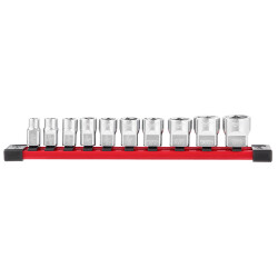 Milwaukee 3/8 inç Krom Lokma Seti İnç Ölçü 10 Parça 4932492508 - Milwaukee