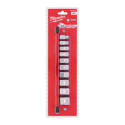 Milwaukee 3/8 inç Krom Lokma Seti İnç Ölçü 10 Parça 4932492508 - 2