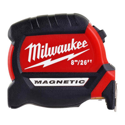 Milwaukee 8 m Mıknatıslı Şerit Metre 26 mm 4932464603 - 1
