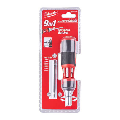 Milwaukee 9'u 1 Arada Cırcırlı Çok Uçlu Tornavida Altıgen Uçlu 4932471599 - 2