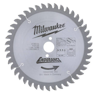 Milwaukee Ahşap Daire Testere Bıçağı 160 x 20 mm 42 Diş 4932346511 - 2