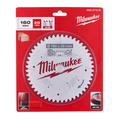 Milwaukee Ahşap Daire Testere Bıçağı 160 x 20 mm 48 Diş 4932471291 - 1