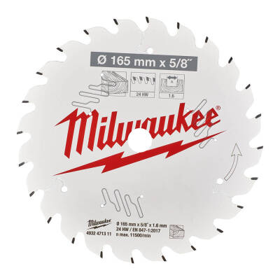 Milwaukee Ahşap Daire Testere Bıçağı 165 x 15,87 mm 24 Diş 4932471311 - 3