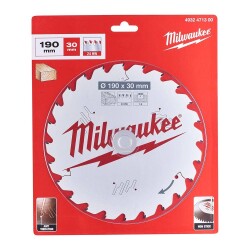 Milwaukee Ahşap Daire Testere Bıçağı 190 x 30 mm 24 Diş 4932471300 - Milwaukee