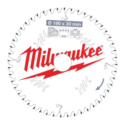 Milwaukee Ahşap Daire Testere Bıçağı 190 x 30 mm 48 Diş 4932471380 - 3