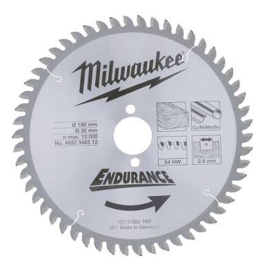 Milwaukee Ahşap Daire Testere Bıçağı 190 x 30 mm 54 Diş 4932346512 - 2