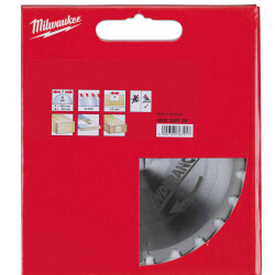 Milwaukee Ahşap Daire Testere Bıçağı 250 x 30 mm 24 Diş 4932352138 - Milwaukee