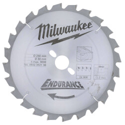 Milwaukee Ahşap Daire Testere Bıçağı 250 x 30 mm 24 Diş 4932352138 - 2