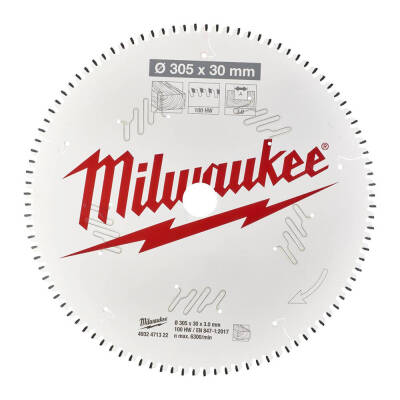 Milwaukee Ahşap Gönye Kesme Testere Bıçağı 305 x 30 mm 100 Diş 4932471322 - 1