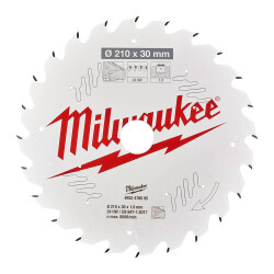 Milwaukee Ahşap Tezgah Testere Bıçağı 210 x 30 mm 24 Diş 4932478095 - Milwaukee