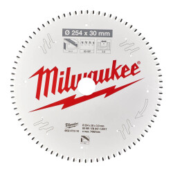 Milwaukee Alüminyum Gönye Kesme Testere Bıçağı 254 x 30 mm 80 Diş 4932471318 - Milwaukee