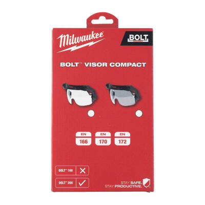 Milwaukee BOLT Kompakt Vizör Şeffaf 4932479946 - 2