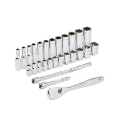 Milwaukee Cırcırlı Lokma Takımı 1/4 inç 28 Parça Metrik 4932464943 - Milwaukee