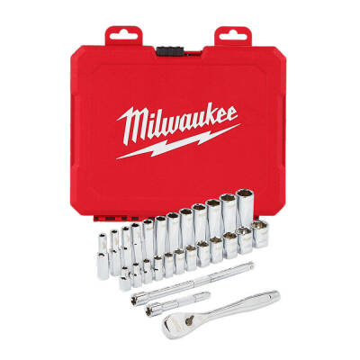 Milwaukee Cırcırlı Lokma Takımı 1/4 inç 28 Parça Metrik 4932464943 - 2