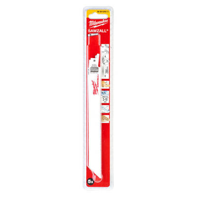 Milwaukee Çok Amaçlı Kılıç Testere Bıçağı 200 mm 10/14 TPI S1122VF 5'li 48475193 - 1