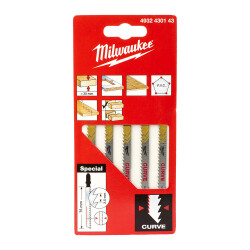 Milwaukee Curve Eğri Kesim Dekupaj Testere Bıçağı 75 mm 5'li 4932430143 - Milwaukee