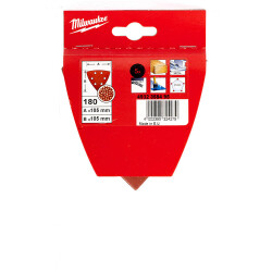 Milwaukee Delta (Üçgen) Zımpara Kağıdı 105 x 105 mm 180 Kum 5'li 4932358495 - Milwaukee