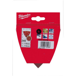 Milwaukee Delta (Üçgen) Zımpara Kağıdı 105 x 105 mm 240 Kum 5'li 4932358496 - Milwaukee