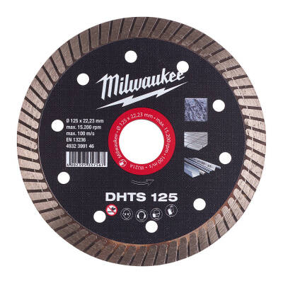 Milwaukee DHTS Turbo Seramik ve Granit Elmas Kesme Diski 125 mm 4932399146 - 2