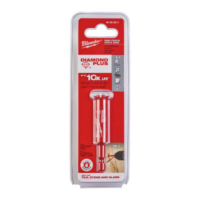 Milwaukee Diamond Max 1/4 inç Hex Elmas Fayans Delme Ucu 12 mm 49560511 - 1