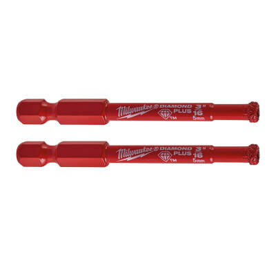 Milwaukee Diamond Max 1/4 inç Hex Elmas Fayans Delme Ucu 5 mm 2'li 4932479231 - 1
