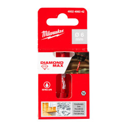 Milwaukee Diamond Max 1/4 inç Hex Elmas Fayans Delme Ucu 6 mm 4932498342 - Milwaukee