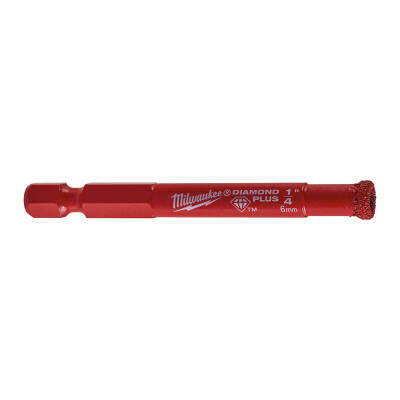 Milwaukee Diamond Max 1/4 inç Hex Elmas Fayans Delme Ucu 6 mm 49560505 - 1