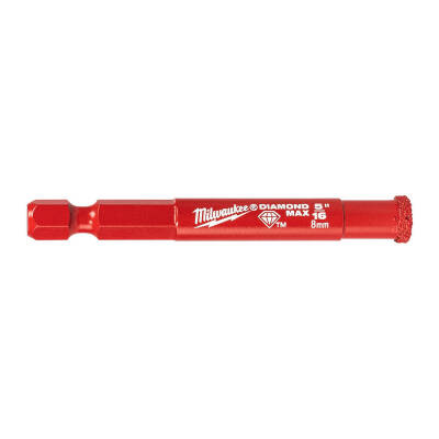 Milwaukee Diamond Max 1/4 inç Hex Elmas Fayans Delme Ucu 8 mm 4932498343 - 1